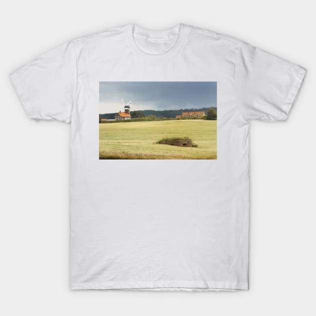 World War II pillbox in a field at Weybourne, Norfolk, UK T-Shirt by richflintphoto